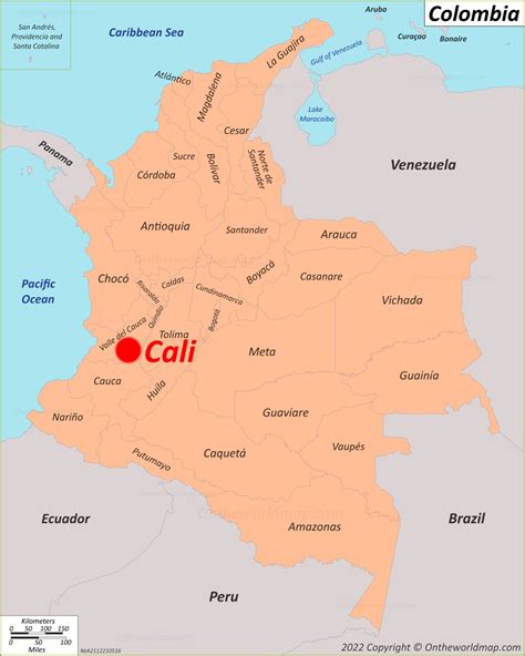 map of cali colombia